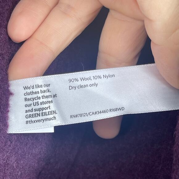 Eileen Fisher Brushed Wool Doubleface Open Jacket Size M NWT $498 - Picture 5 of 6